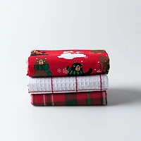 Harman Christmas 'Holiday Bears' Cotton Kitchen Towel - Set of 3