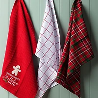 Harman Christmas 'Gingerbread Wishes' Cotton Kitchen Towel - Set of 3