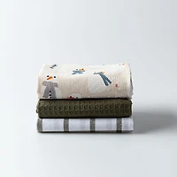 Harman Christmas 'Snowman' Cotton Kitchen Towel - Set of 3