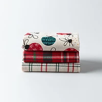 Harman Christmas 'Falling Ornament' Cotton Kitchen Towel - Set of 3