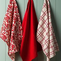 Harman Christmas 'Red Berries' Cotton Kitchen Towel - Set of 3