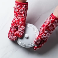 Harman Christmas 'Elegant Snowflake' Cotton Oven Mitt - Set of 2