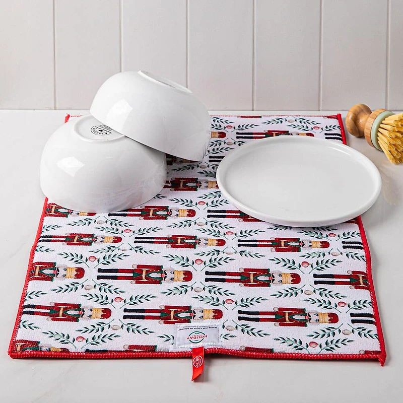 Harman Christmas 'Nutcracker' Microfibre Dish Drying Mat