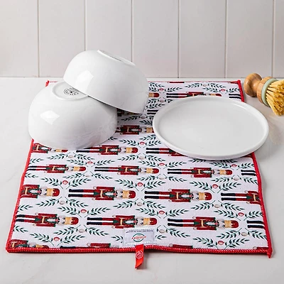 Harman Christmas 'Nutcracker' Microfibre Dish Drying Mat