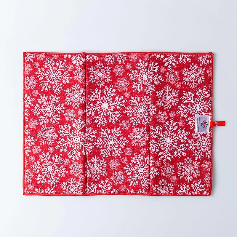 Harman Christmas 'Elegant Snowflake' Microfibre Dish Drying Mat