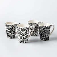 KSP Graphic 'Flora' Conical Mug (Black/White)