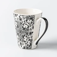 KSP Graphic 'Flora' Conical Mug (Black/White)