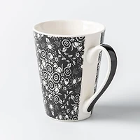 KSP Graphic 'Flora' Conical Mug (Black/White)