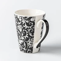 KSP Graphic 'Flora' Conical Mug (Black/White)