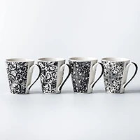 KSP Graphic 'Flora' Conical Mug (Black/White)
