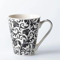 KSP Graphic 'Flora' Conical Mug (Black/White)