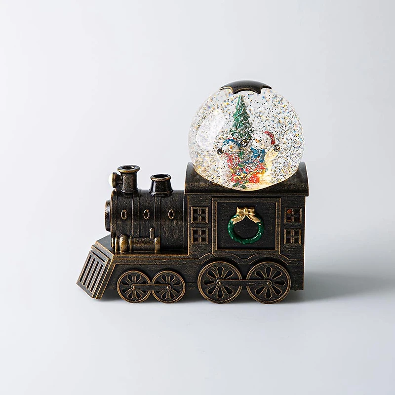 KSP Christmas Wonder 'Train' LED Snowglobe (Antique Gold)