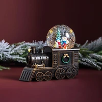 KSP Christmas Wonder 'Train' LED Snowglobe (Antique Gold)
