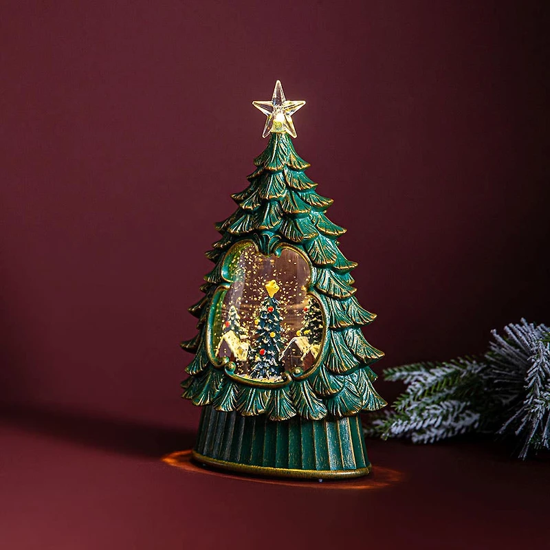 KSP Christmas Wonder 'Tree' LED Snowglobe (Green)