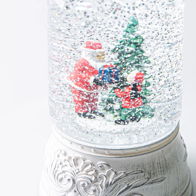 KSP Christmas Wonder 'Santa' LED Snowglobe Lantern (White)