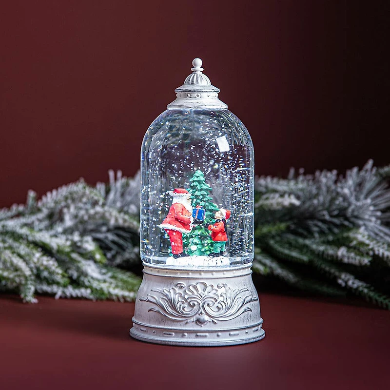 KSP Christmas Wonder 'Santa' LED Snowglobe Lantern (White)