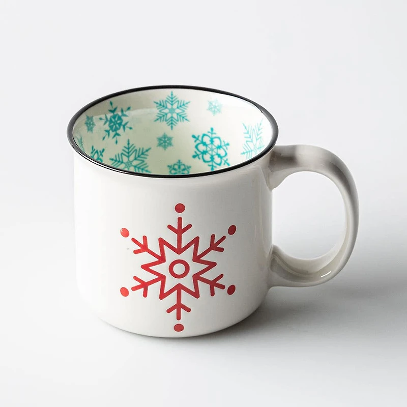 KSP Christmas Elements 'Snowflake' Ceramic Mug (530mL)