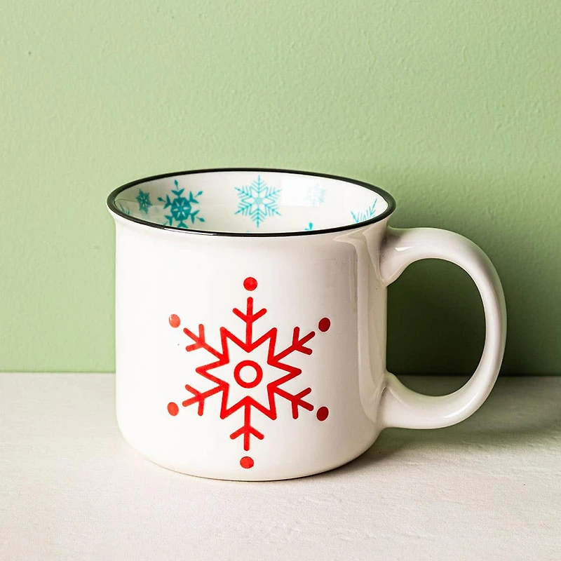 KSP Christmas Elements 'Snowflake' Ceramic Mug (530mL)