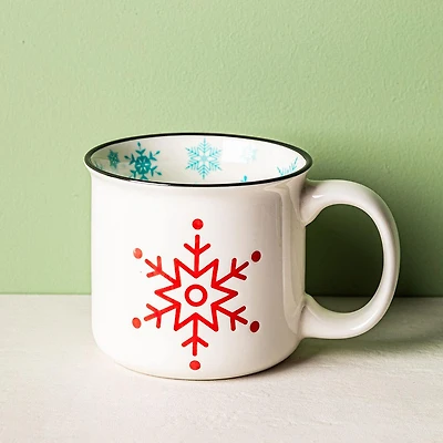 KSP Christmas Elements 'Snowflake' Ceramic Mug (530mL)