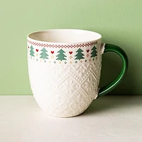 KSP Christmas Embossed 'Tree' Ceramic Mug