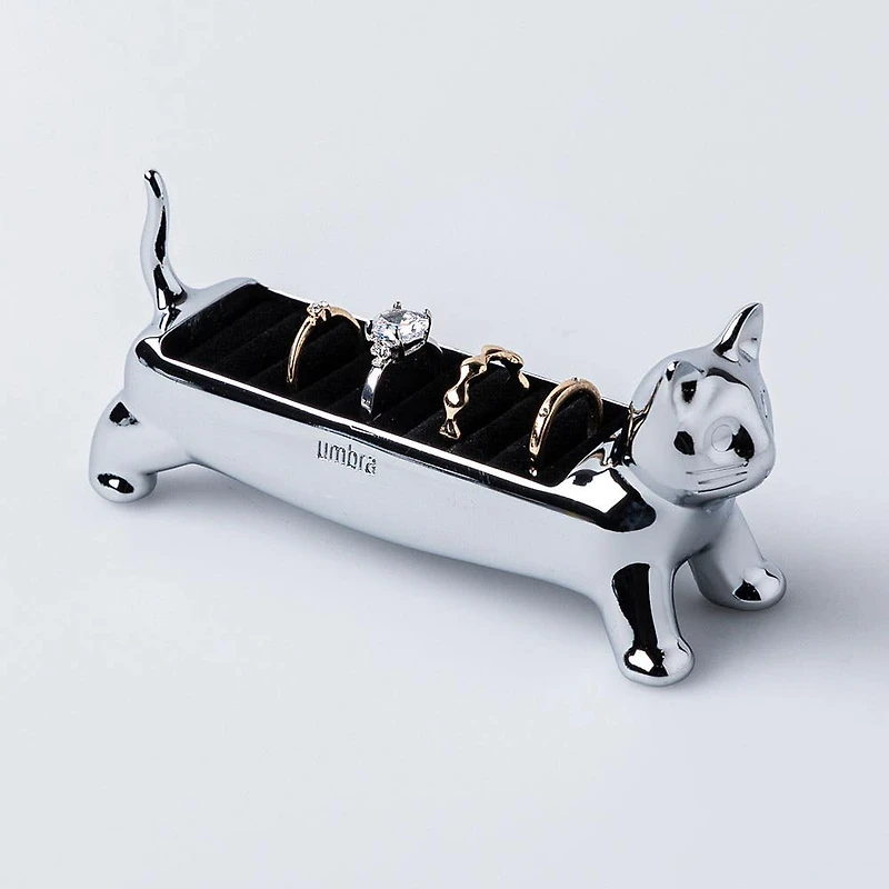 Umbra Ali Cat Ring Holder 4.76 x 1.55 x 2.1" (Chrome)