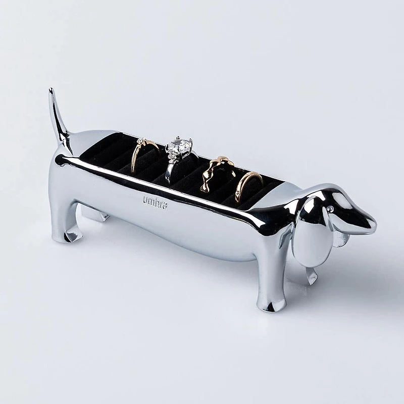 Umbra Dachsie Ring Holder 5.5 x 1.5 x 2.25" (Chrome)