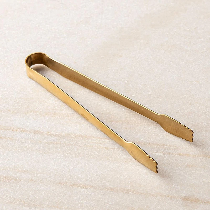 Natural Living Stainless Steel Tongs 5" (Gold)