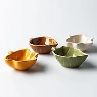 Bia Harvest 'Leaf' Stoneware Dip Bowl (Asstd.)