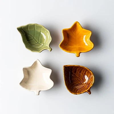 Bia Harvest 'Leaf' Stoneware Dip Bowl (Asstd.)