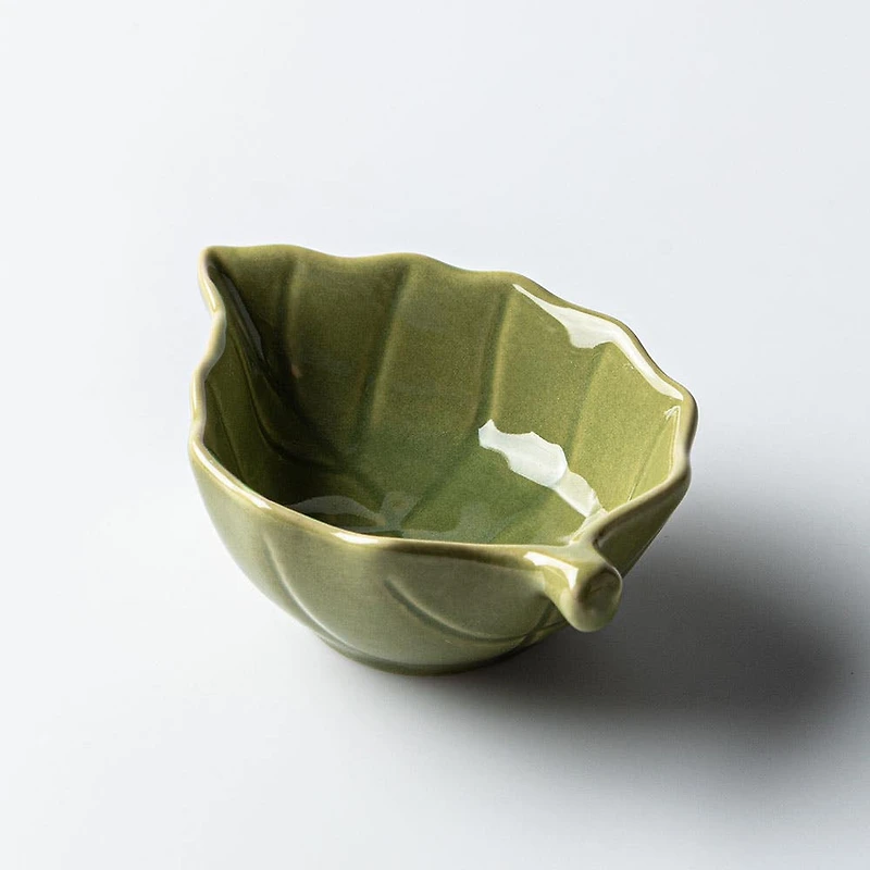 Bia Harvest 'Leaf' Stoneware Dip Bowl (Asstd.)