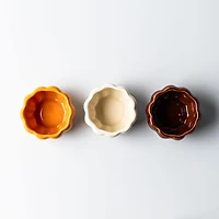 Bia Harvest 'Pumpkin' Stoneware Dip Bowls - Set of 3