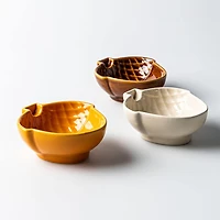 Bia Harvest 'Acorn' Stoneware Dip Bowls - Set of 3