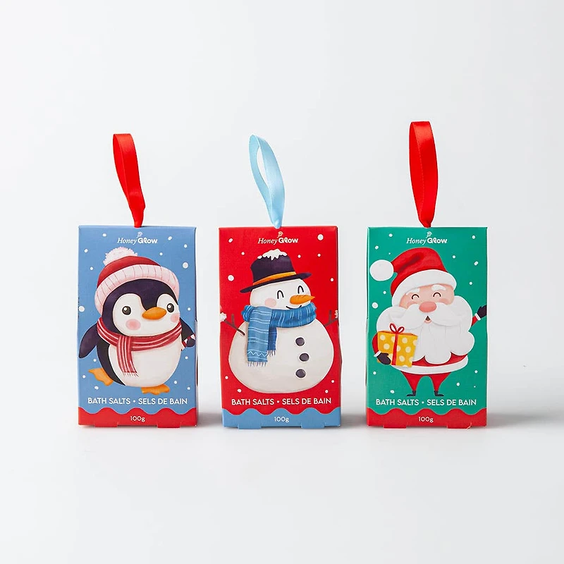 Honey Glow Christmas Fizzi 'Santa/Snowman/Penguin' Bath Salts (Asstd.)