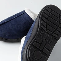Harman Kodiak 'Faux Suede' Memory Foam Slippers Men (Navy)