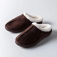 Harman Kodiak 'Faux Suede' Memory Foam Slippers Men (Brown)