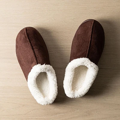 Harman Kodiak 'Faux Suede' Memory Foam Slippers Men (Brown)