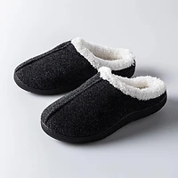 Harman Kodiak 'Faux Suede' Memory Foam Slippers Men (Charcoal)