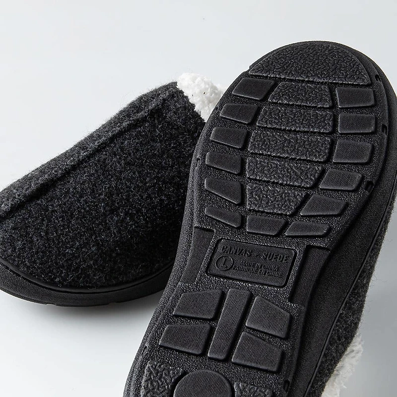 Harman Kodiak 'Faux Suede' Memory Foam Slippers Men (Charcoal)