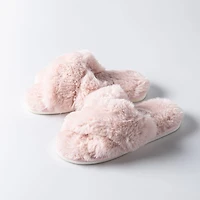 Harman Tahoe 'Criss Cross' Memory Foam Slippers Women (Blush)