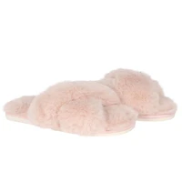 Harman Tahoe 'Criss Cross' Memory Foam Slippers Women (Blush)