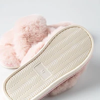 Harman Tahoe 'Criss Cross' Memory Foam Slippers Women (Blush)