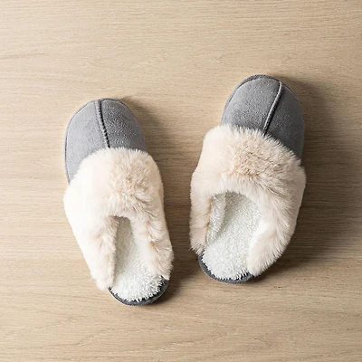 Harman Aspen 'Sherpa Lined Cuff' Memory Foam Slippers Women