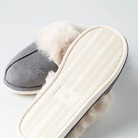 Harman Aspen 'Sherpa Lined Cuff' Memory Foam Slippers Women