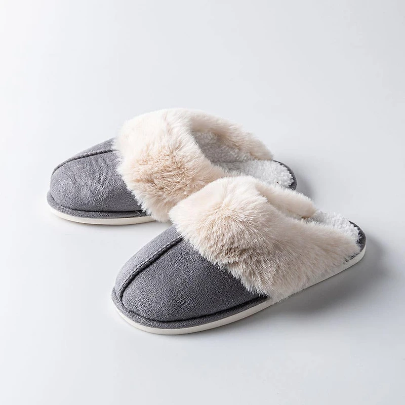 Harman Aspen 'Sherpa Lined Cuff' Memory Foam Slippers Women