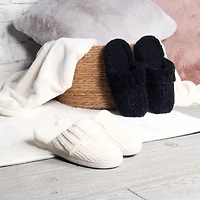 Harman Luxury Chenille Memory Foam Slippers Women