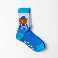 Hotsox Women's 'Fuzzy Bear' Non-Skid Crew Socks - 1 Pair