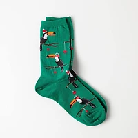 Hotsox Women's 'Christmas Toucans' Crew Socks - 1 Pair