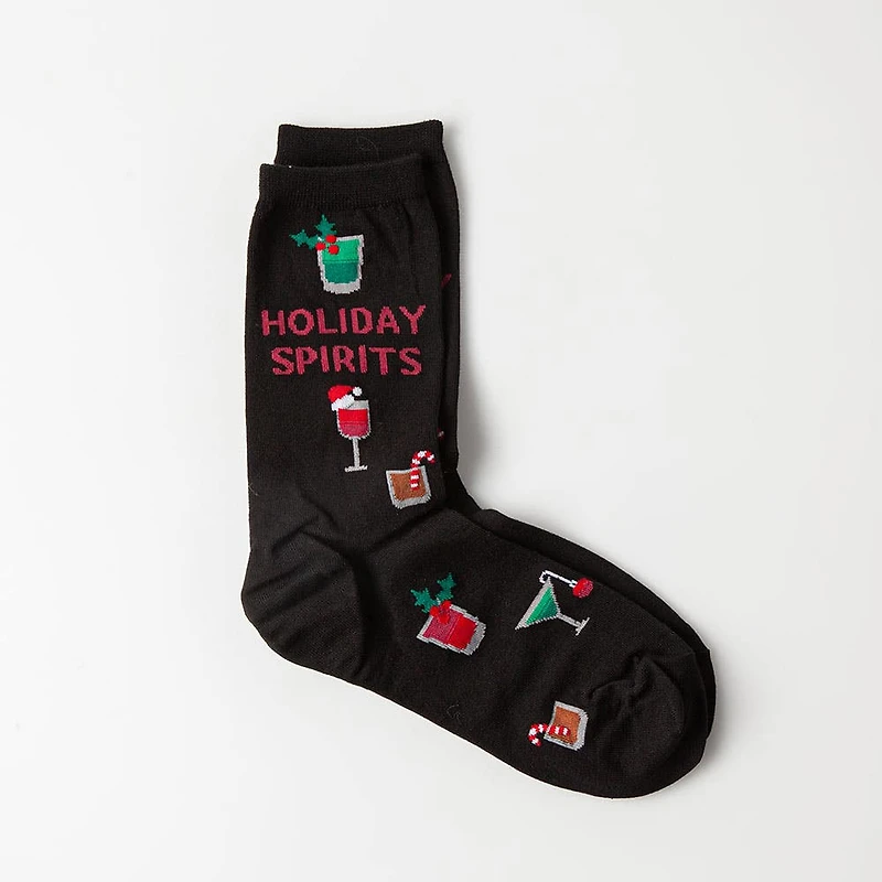 Hotsox Women's 'Holiday Spirit' Crew Socks - 1 Pair