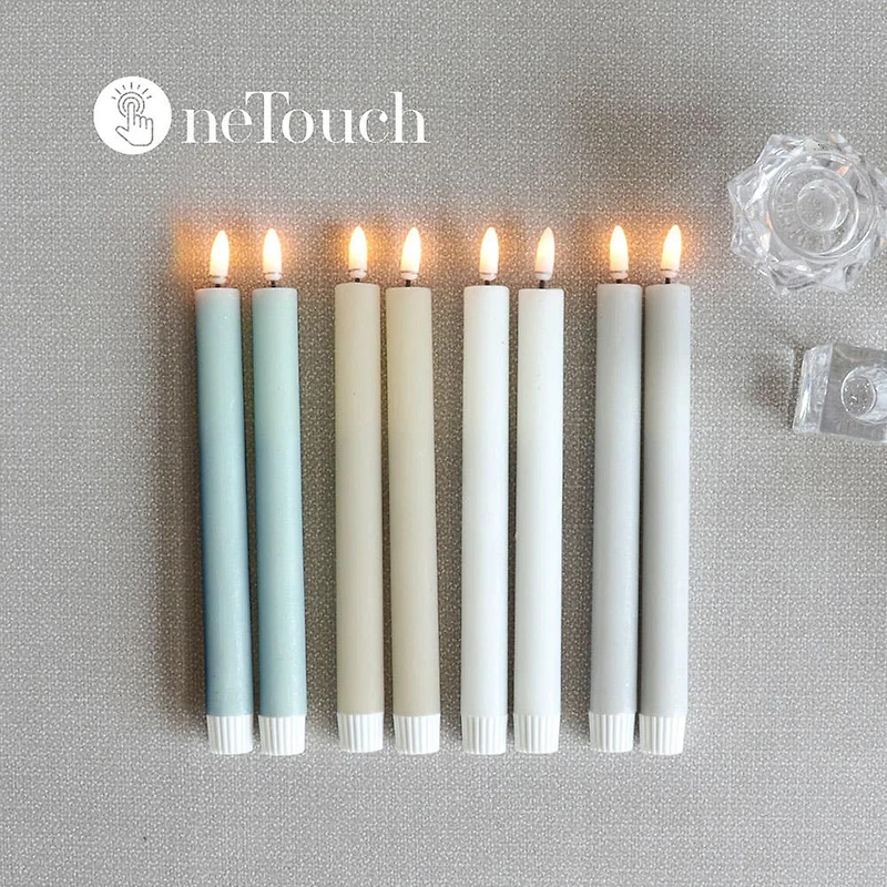 Harman One Touch LED Taper Candle - Set of 2 (Soft Blue)