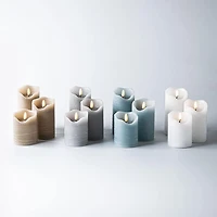 Harman One Touch LED Pillar Candle - Set of 3 (Soft Blue)